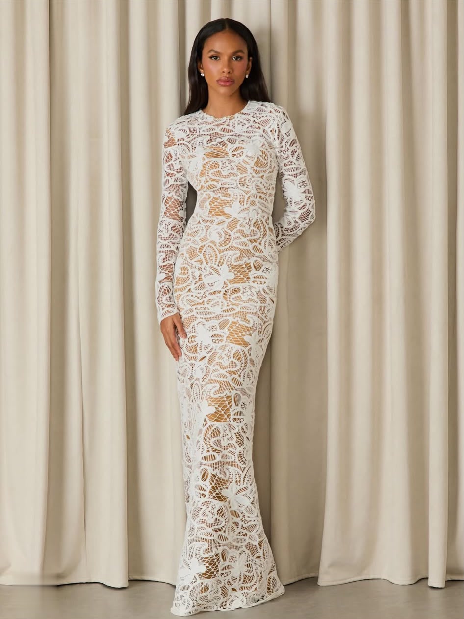Dalia Ivory Column Dress